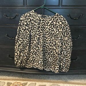 J.Crew  leopard 100% cotton shirt